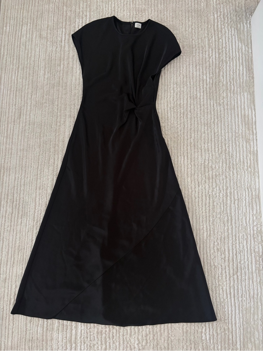 Wilfred Black Twist-Front Maxi Dress